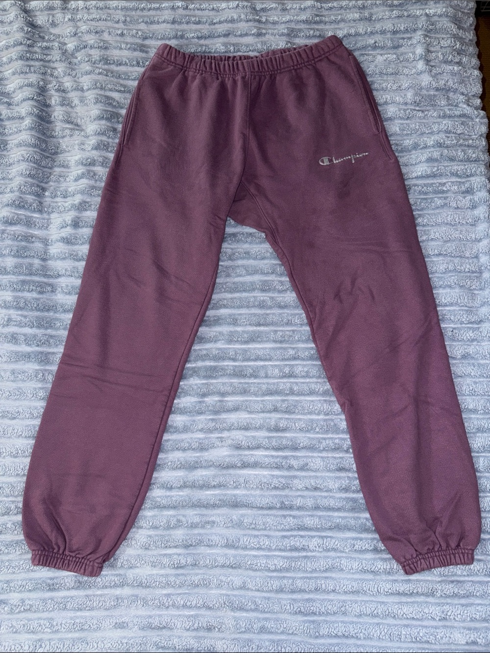 Champion Men's Cuffed Joggers Sweatpants in Purple